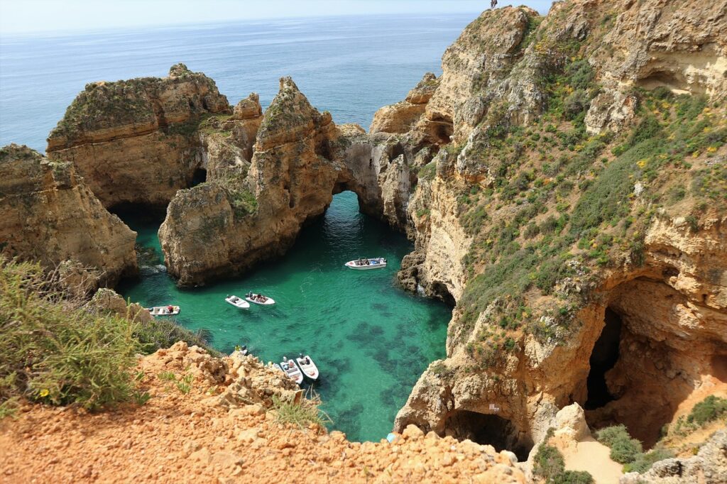 Ponta da Piedade na cidade de Lagos no Algarve