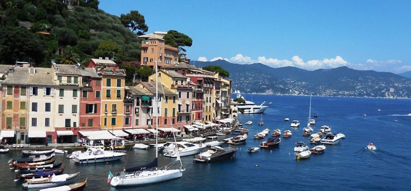 Riviera Italiana com destaque para Portofino na Liguria