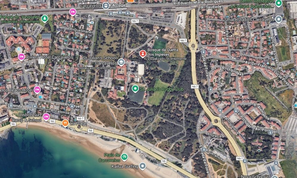 Imagem satélite da Quinta dos Ingleses